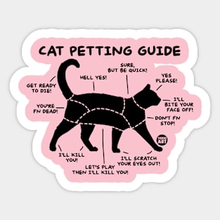 cat petting Sticker